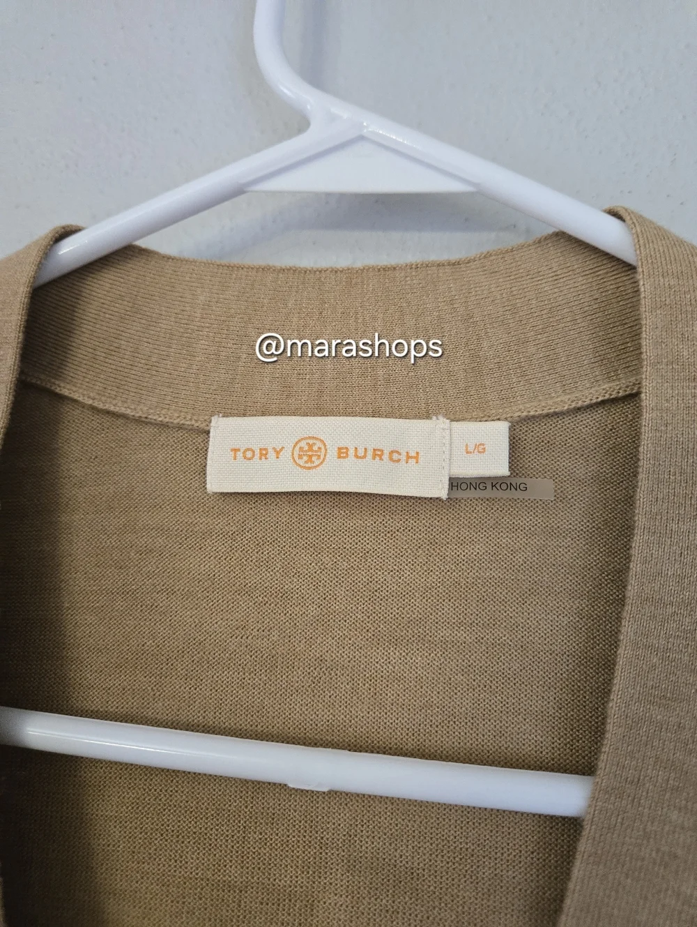 Tory Burch Simone Camel Cardigan